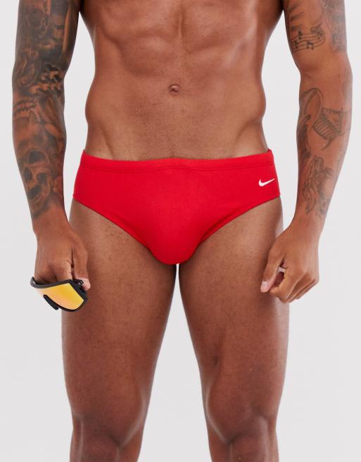 Nike Swim core brief in red ASOS