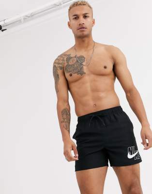 mens black nike swim trunks