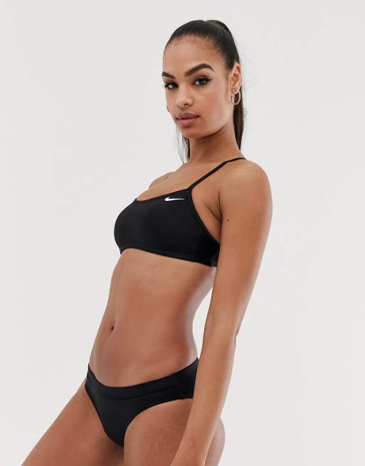 Nike swim sport bikini bottom in black, 3 of 4