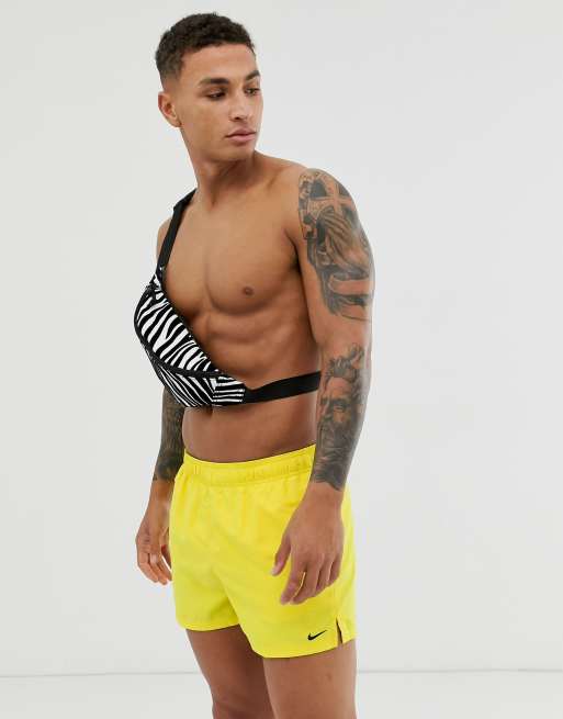 Nike yellow swim hot sale shorts