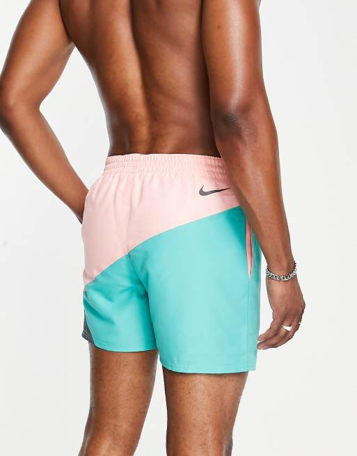 Nike colorblocked active swim boyshorts cheap
