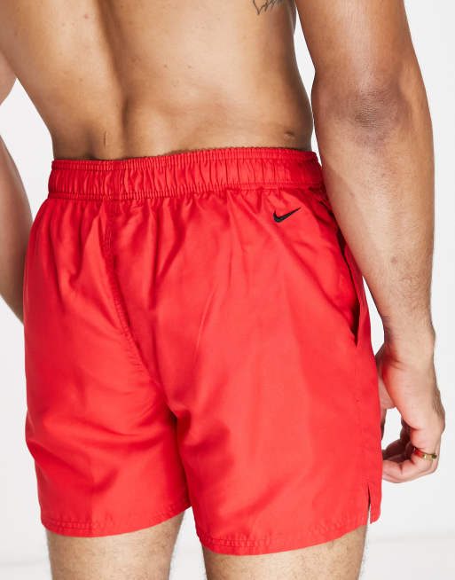 Red nike cheap swim shorts