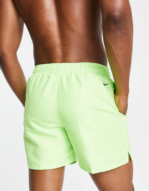 Habitual simbólico Doncella Nike Swimming 5 inch side logo swim shorts in lime green | ASOS