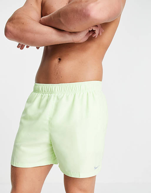 Nike Swimming 5 inch swim shorts in lime green