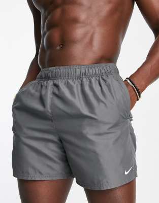 NIKE SWIMMING 5 INCH VOLLEY SHORTS IN GRAY