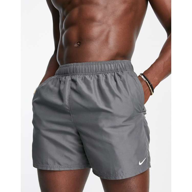 Nike Swimming 5 inch volley shorts in gray