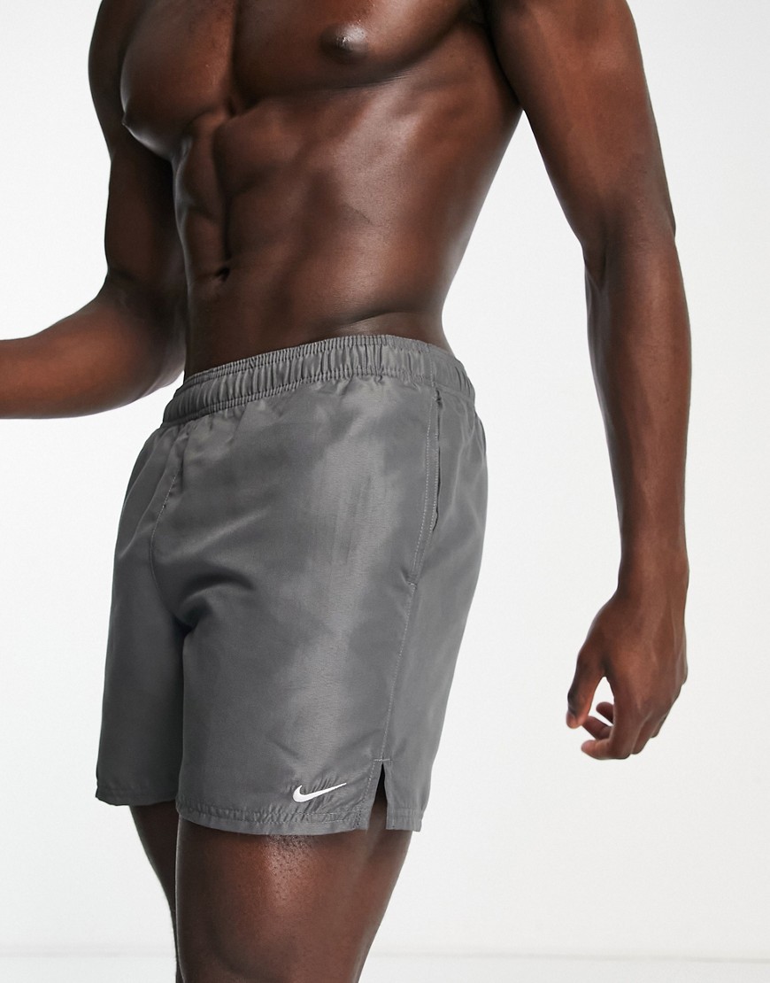 Nike Swimming 5 Inch Volley Shorts In Gray