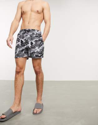 nike swimming exclusive volley super short swim short in grey