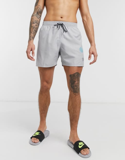 Nike Swimming 5inch volley shorts in grey ASOS