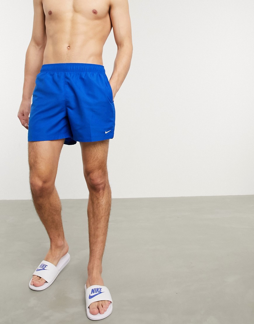 Nike Swimming 5 inch Volley shorts in royal blue