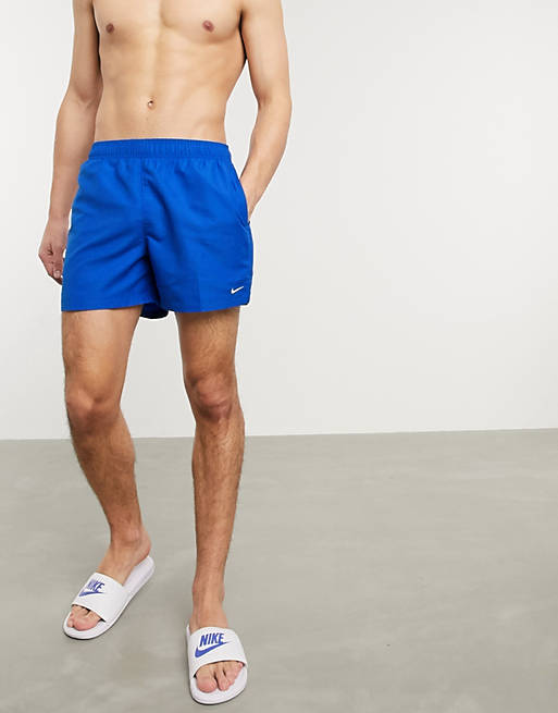 Men Nike Swimming 5 inch Volley shorts in royal blue 