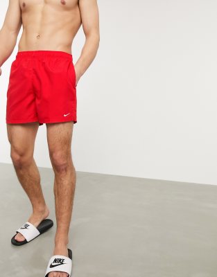 red nike shorts