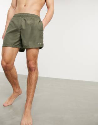 Nike Swimming 5inch Volley shorts in khaki | ASOS