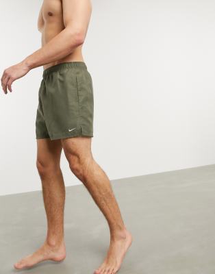 nike swimming 5inch volley shorts in khaki