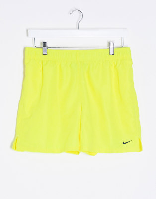 nike yellow swim shorts