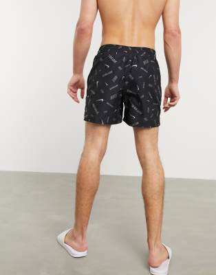 nike swimming 5inch volley shorts in white