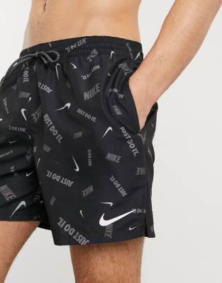 nike swimming swoosh print lap short 