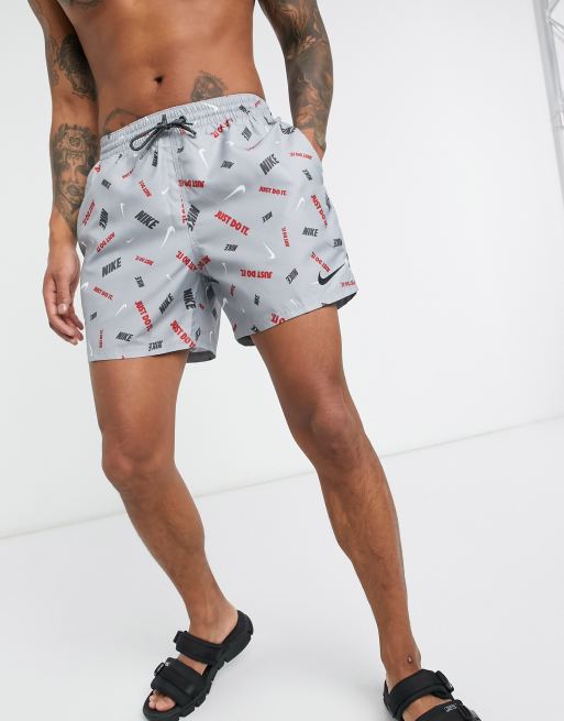 Nike swoosh print swim sales shorts