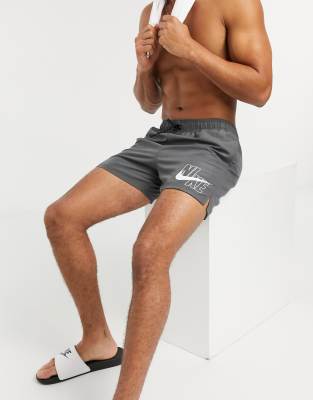 grey nike swim shorts