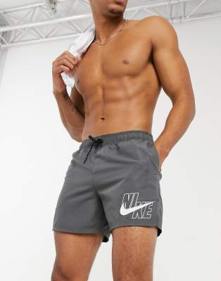 grey nike swim shorts