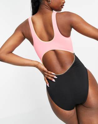 nike color block swimsuit