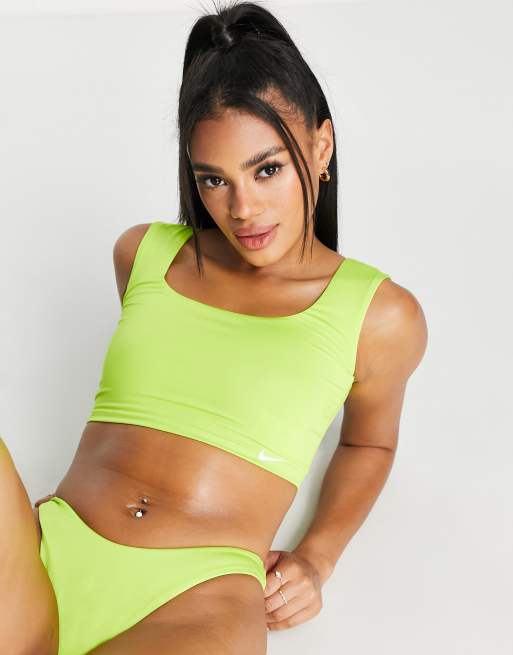 Nike neon clearance crop top