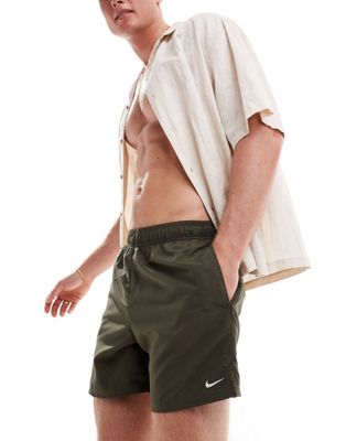 Nike Swimming Essential 5 inch volley swim shorts in cargo khaki