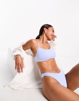 Nike Swimming Essentials Sling Bikini Bottoms In Light Blue