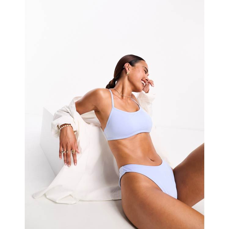 Nike Swimming Essentials sling bikini bottoms in light blue ASOS