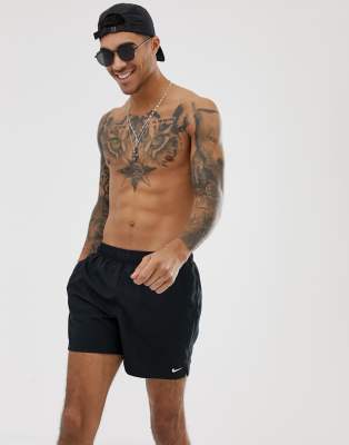 nike swim super short volley swim shorts in black