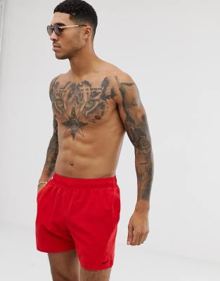 nike red swim shorts