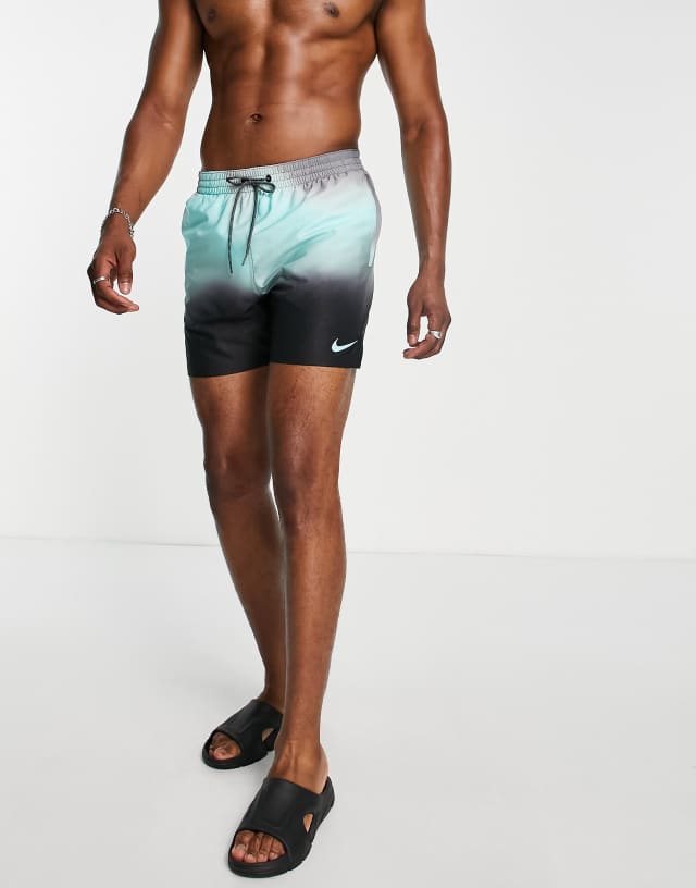 Nike Swimming Explore 5 inch tie dye swim shorts in gray