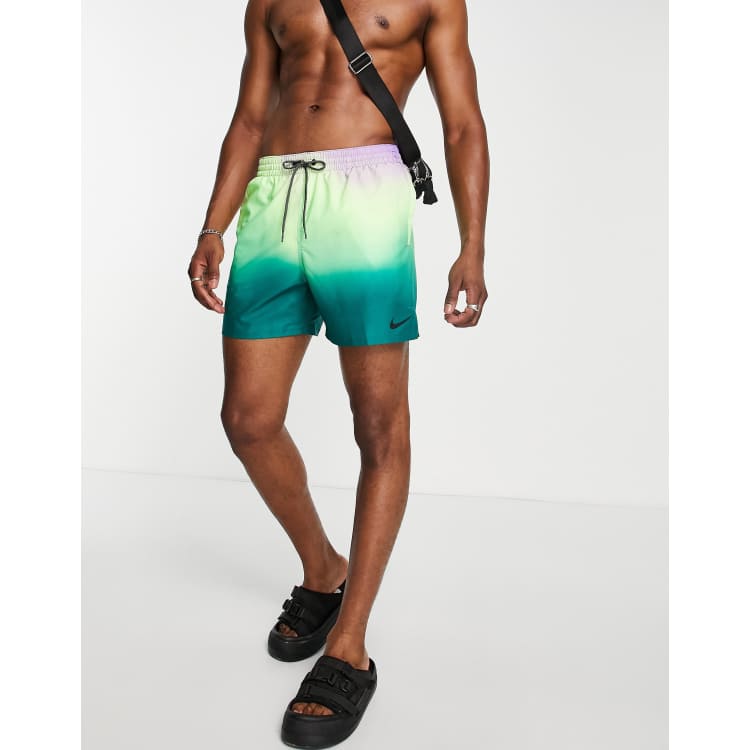 Nike Swimming Explore 5 inch tie dye swim shorts in purple and