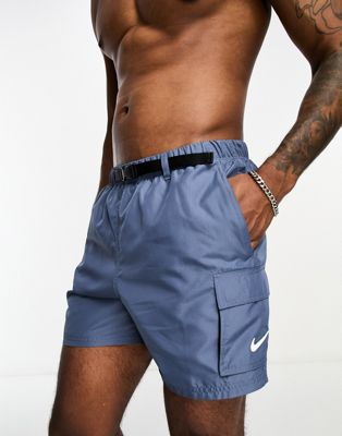 Nike Swimming Explore Volley Cargo 5 inch swim shorts in grey
