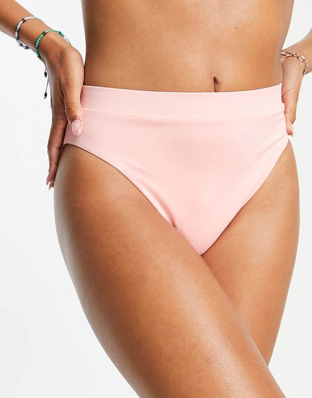 Nike Swimming high waist bottoms in pink