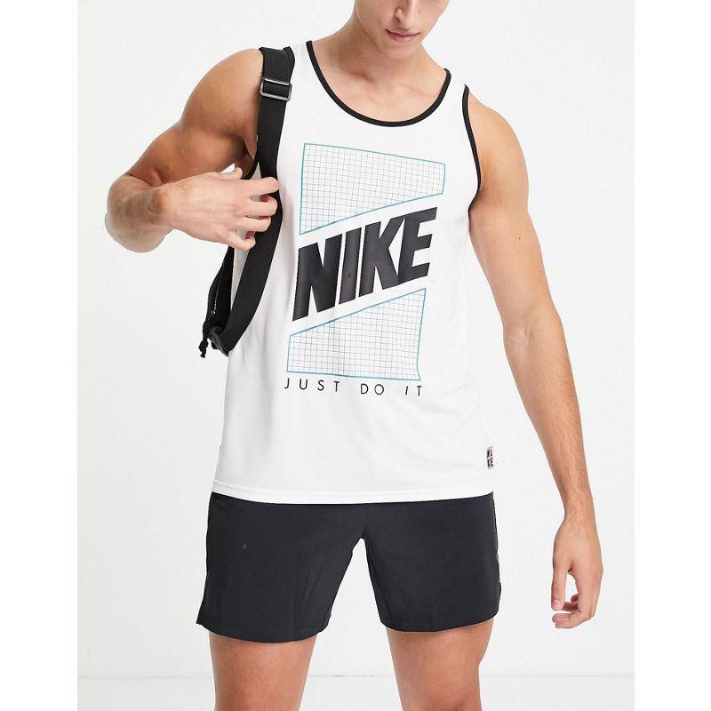 Uomo Activewear Nike Swimming - Hydroguard - Canotta bianca