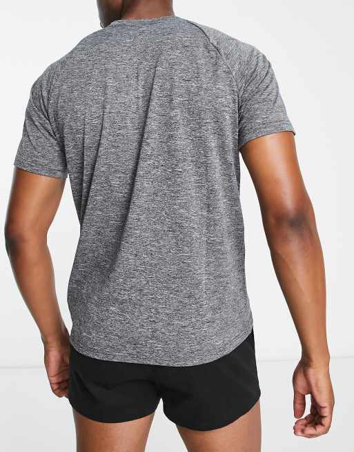 Nike Swimming Hydroguard short sleeve t-shirt in dark grey marl, 2 of 4