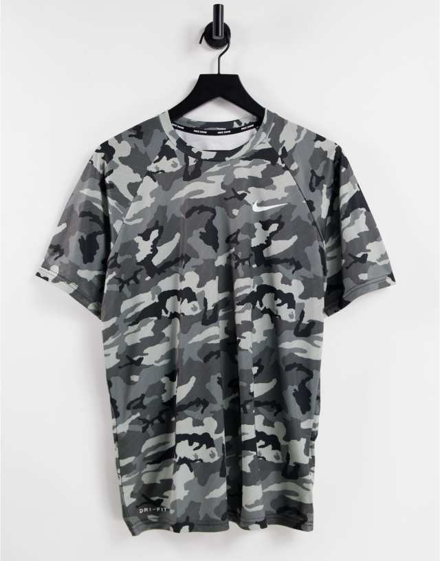 Nike Swimming Hydroguard t-shirt in camo