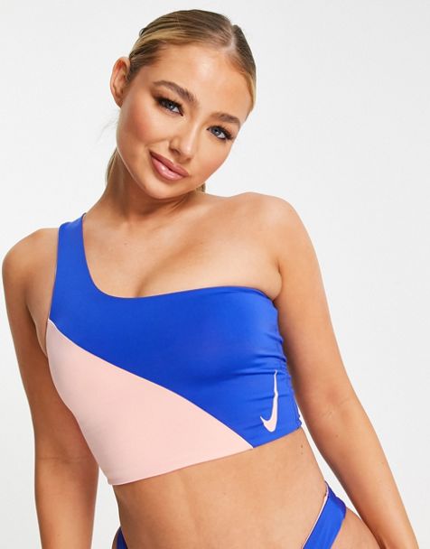 Women Solid Color Bikini Sets Side Tie Up Bra Crop Tank Tops Thong Tankini  Swimwear Hot Lady Swimsuit New Bikini Set Größe S Farbe Blau