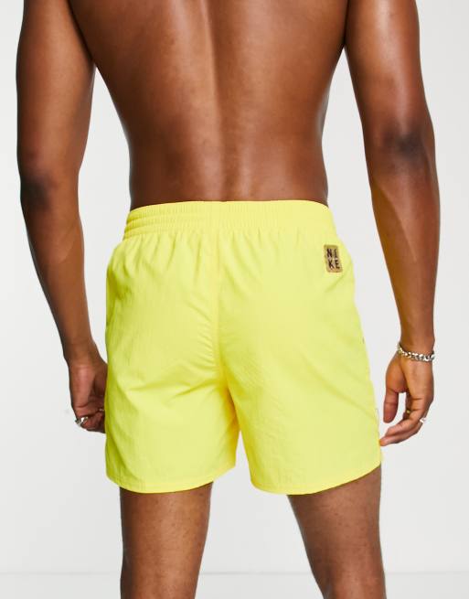 Nike Swimming Icon 5 inch infill shorts bright yellow ASOS