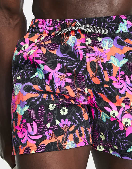 Nike Swimming - Icon - Short 5 pouces à motif tropical - Rose foncé , 4 de 4