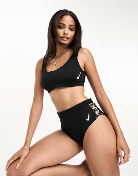 Nike Swimming - Essentials - Haut de bikini brassière - Rouge