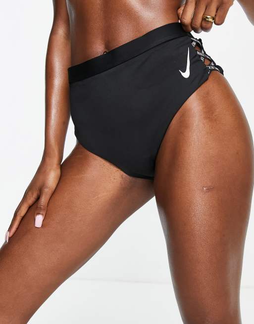 Nike Swimming Icon Sneakerkini high waist cheeky bikini bottoms in