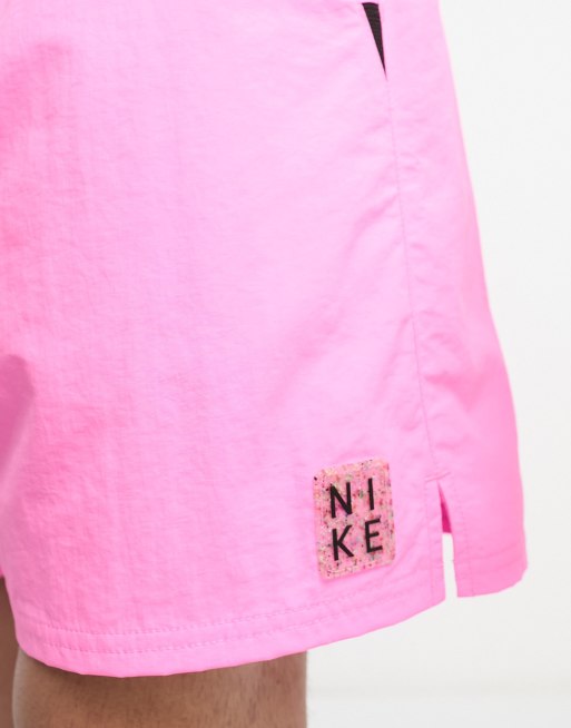 Nike Swimming Icon Volley 7 inch swim shorts in pink, 3 of 4