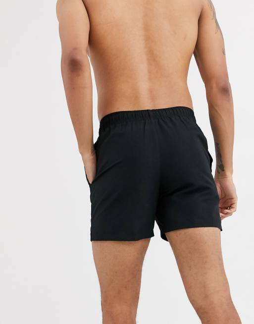 Nike Swimming large logo swim shorts in black, 2 of 4