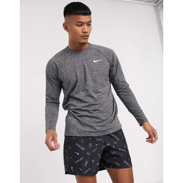 Nike Men's Active Long-Sleeve Hydroguard Swim Shirt - Black