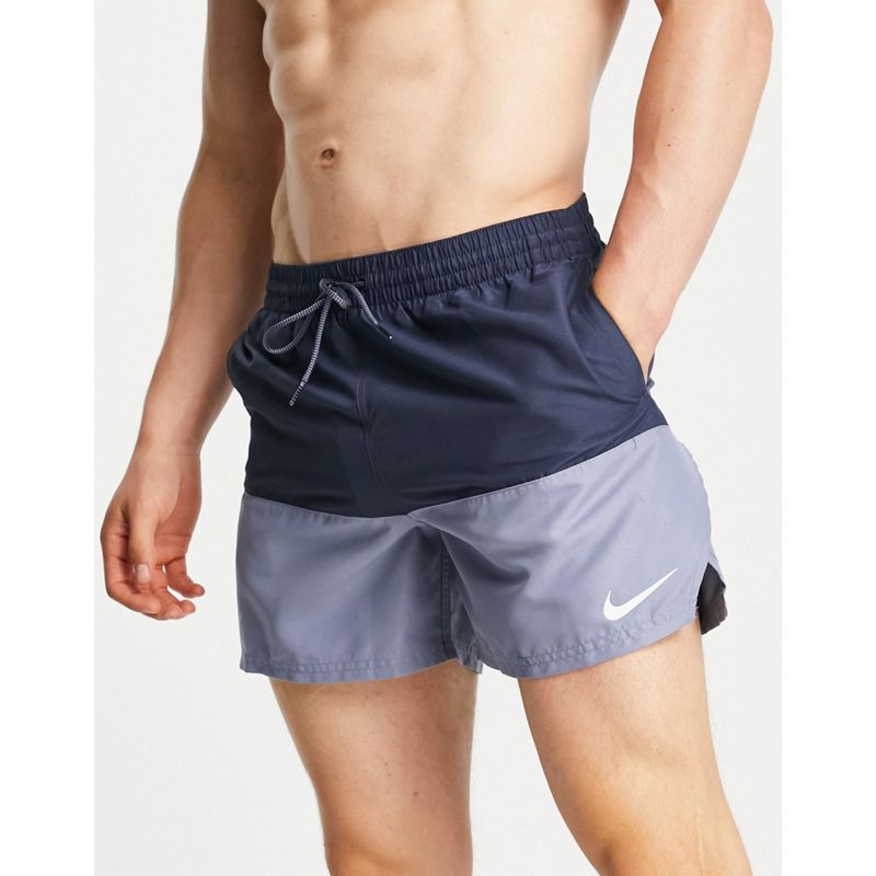 Costumi ELywy Nike Swimming - Pantaloncini da bagno color block blu con logo