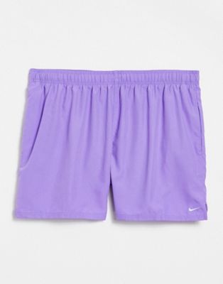 Nike Swimming Plus 5 inch Volley shorts in lilac