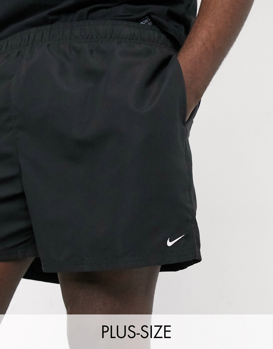 Nike Swimming Plus 5inch Volley shorts in black