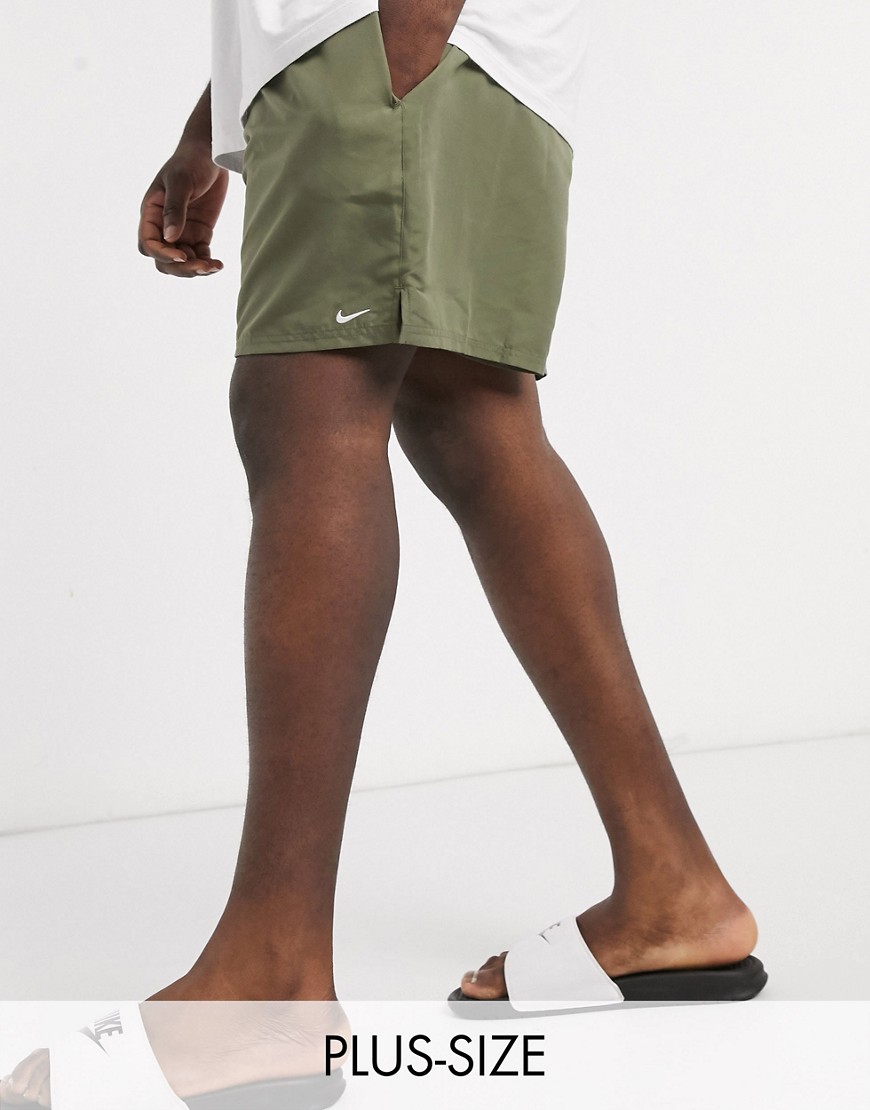 Nike Swimming Plus 5inch Volley shorts in khaki-Green